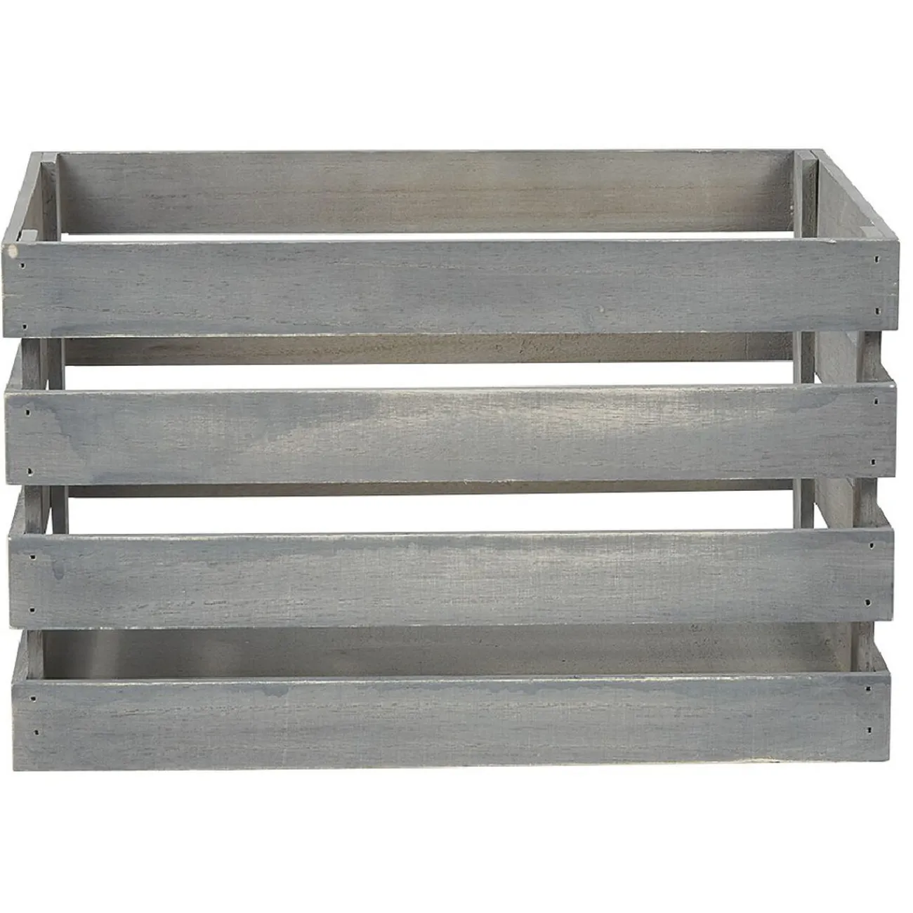 Gifi Rangement|Caisse de rangement en bois gris