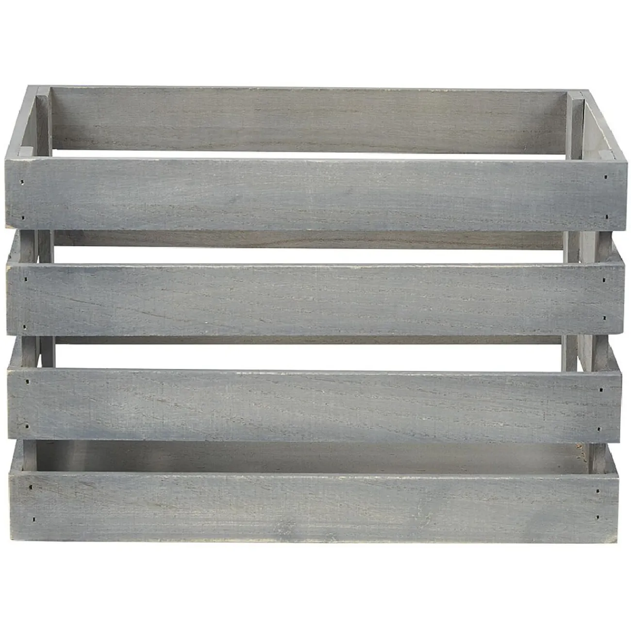 Gifi Rangement|Caisse de rangement en bois gris