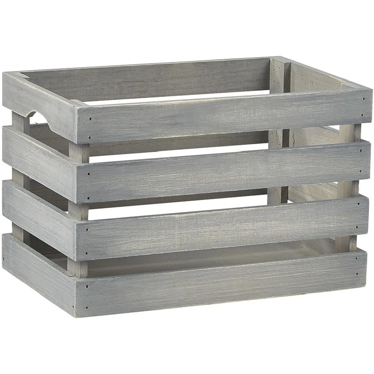 Gifi Rangement|Caisse de rangement en bois gris