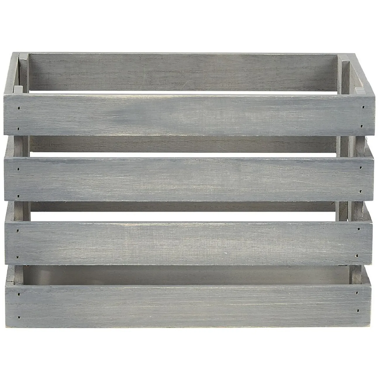 Gifi Rangement|Caisse de rangement en bois gris