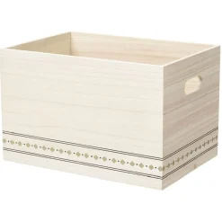 Gifi Rangement|Caisse de rangement en bois L.28 x l.18 x H.18 cm