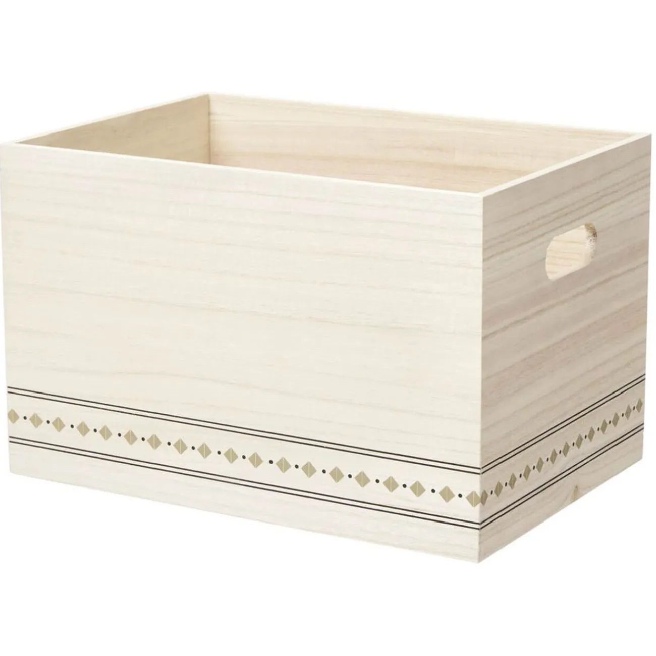 Gifi Rangement|Caisse de rangement en bois L.28 x l.18 x H.18 cm