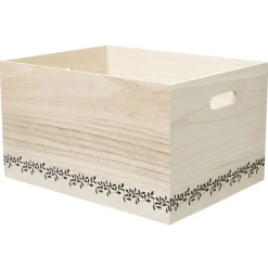 Gifi Rangement|Caisse de rangement en bois L.33 x l.23 x H.21 cm