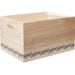 Gifi Rangement|Caisse de rangement en bois L.38 x l.28 x H.33 cm