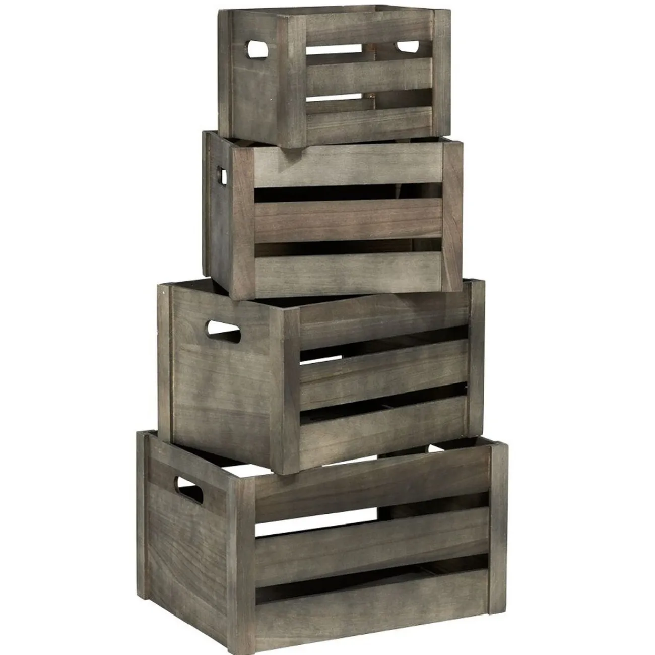 Gifi Rangement|Caisse de rangement en bois Taille S