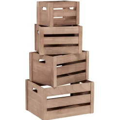 Gifi Rangement|Caisse de rangement en bois Taille S