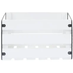 Gifi Rangement|Caisse de rangement en bois et métal - L32,5 x l18 x H24 cm