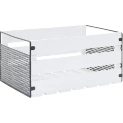 Gifi Rangement|Caisse de rangement en bois et métal - L41 x l20 x H28 cm