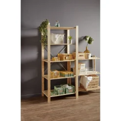 Gifi Rangement|Caisse pliable avec porte-étiquette vert L25xl16,5xH10cm