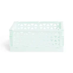Gifi Rangement|Caisse pliable vert pastel 3,4L - 24x17xH10cm