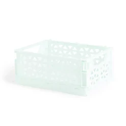 Gifi Rangement|Caisse pliable vert pastel 3,4L - 24x17xH10cm