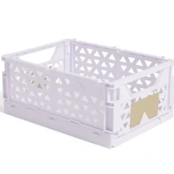 Gifi Rangement|Caisse pliable violet pastel 3,4L - 24x17xH10cm