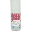Gifi Caissette à muffin en carton rose vert décor pois blanc x25