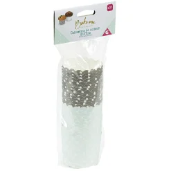 Gifi Caissette à muffin motif pois gris bleu x25