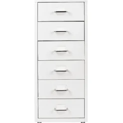 Gifi Rangement|Caisson 6 tiroirs 4 roues blanc