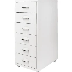 Gifi Rangement|Caisson 6 tiroirs 4 roues blanc