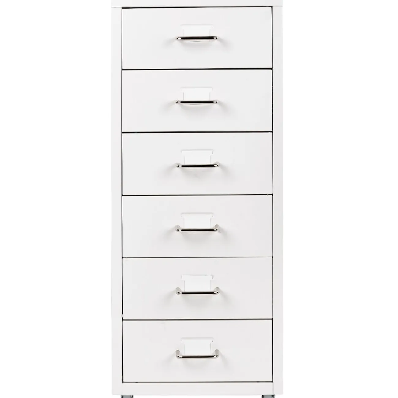 Gifi Rangement|Caisson métallique 6 tiroirs 4 roues blanc