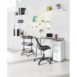 Gifi Rangement|Caisson métallique 6 tiroirs 4 roues blanc