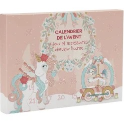 Gifi Beauté^Calendrier de l'Avent bijoux coiffure Licorne