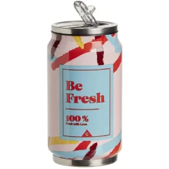 Gifi Canette isotherme acier et plastique vert 260ml Ø6,5xH13,5cm