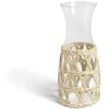 Gifi Carafe en verre transparent et raphia Ø11,2xH24,7cm