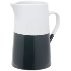 Gifi Carafe faïence blanc et gris Ø10,5xH19,5cm 1,2L