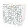 Gifi Entretien Du Linge|Casier Box Cube bois motif géométrique 30x30x30cm