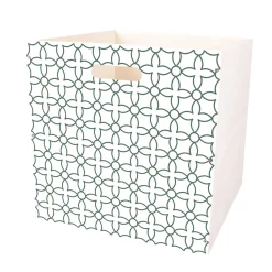 Gifi Entretien Du Linge|Casier Box Cube bois motif géométrique 30x30x30cm
