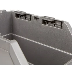 Gifi Rangement|Casier de rangement superposable gris et rouge x4