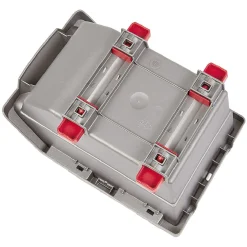 Gifi Rangement|Casier de rangement superposable gris et rouge x4