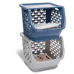 Gifi Rangement|Casier de rangement superposable avec couvercle