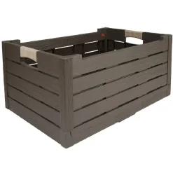 Gifi Rangement|Casier pliant 60 L plastique finition bois marron