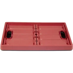 Gifi Rangement|Casier pliant avec couvercle noir et rouge bordeaux 46 L