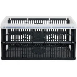 Gifi Rangement|Casier pliant 32L noir et blanc