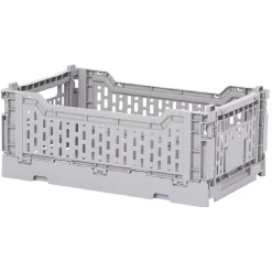 Gifi Rangement|Casier pliant plastique gris 4 L