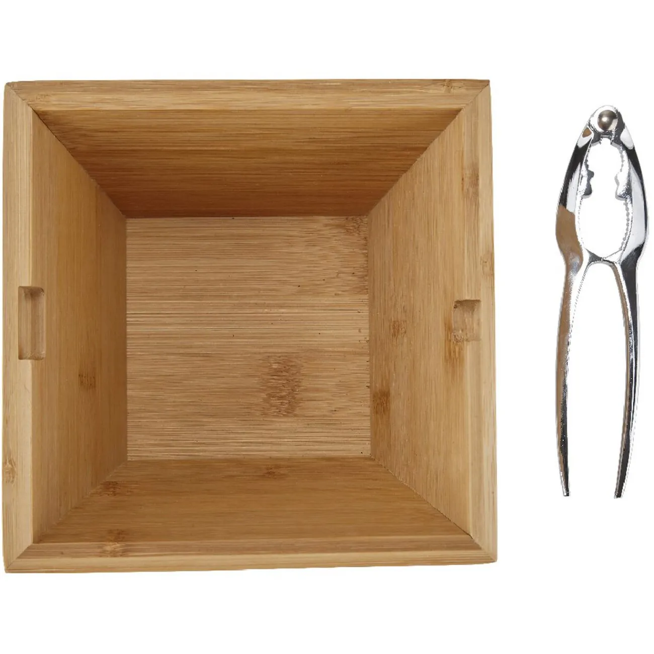 Gifi Casse-noix avec bol en bambou naturel