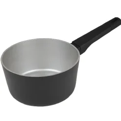 Gifi Casserole 18 cm aluminium gris anthracite finition argenté