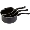 Gifi Casserole acier noir - Lot de 3 - Tous feux sauf induction