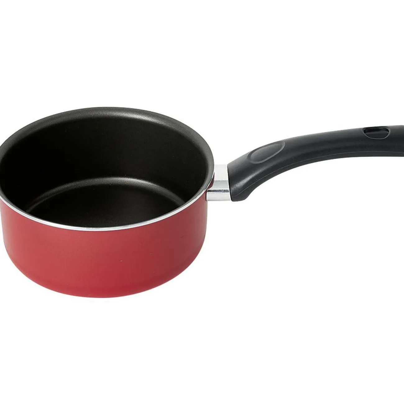 Gifi Casserole aluminium antiadhésive noir et rouge Ø 16 cm