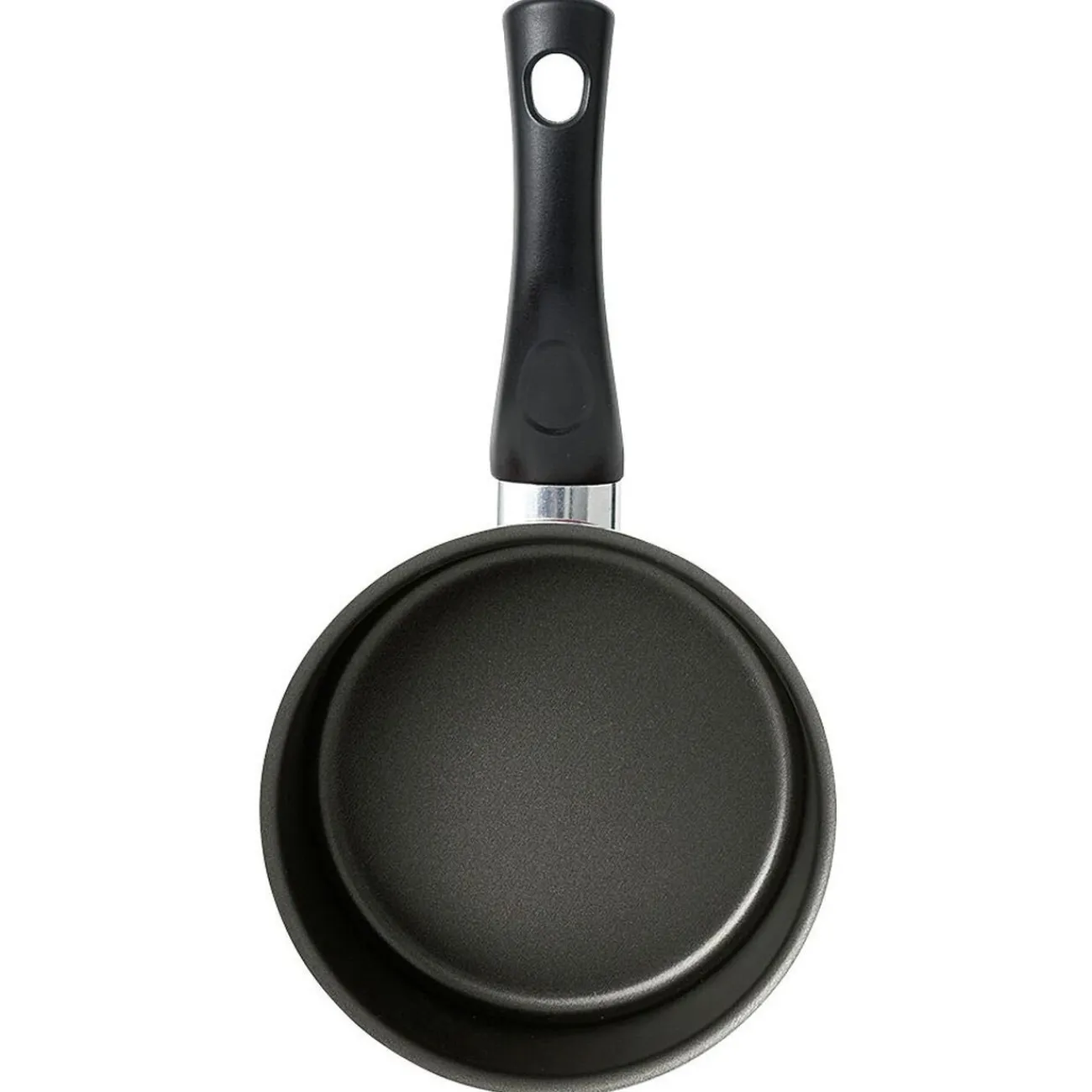 Gifi Casserole aluminium antiadhésive noir et rouge Ø 16 cm