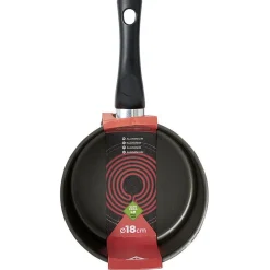 Gifi Casserole aluminium antiadhésive noir et rouge Ø 18 cm