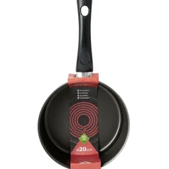 Gifi Casserole aluminium antiadhésive noir et rouge Ø 20 cm