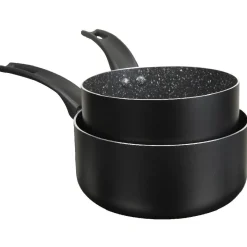 Gifi Casserole noire à induction effet pierre x2