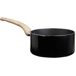 Gifi Casserole noire manche effet bois Ø 20