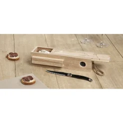 Gifi Cave à saucisson bois et couteau