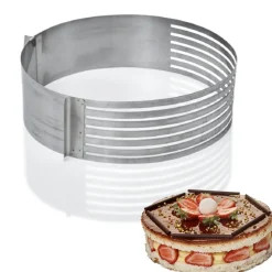 Gifi Cercle à pâtisserie extensible spécial génoise inox