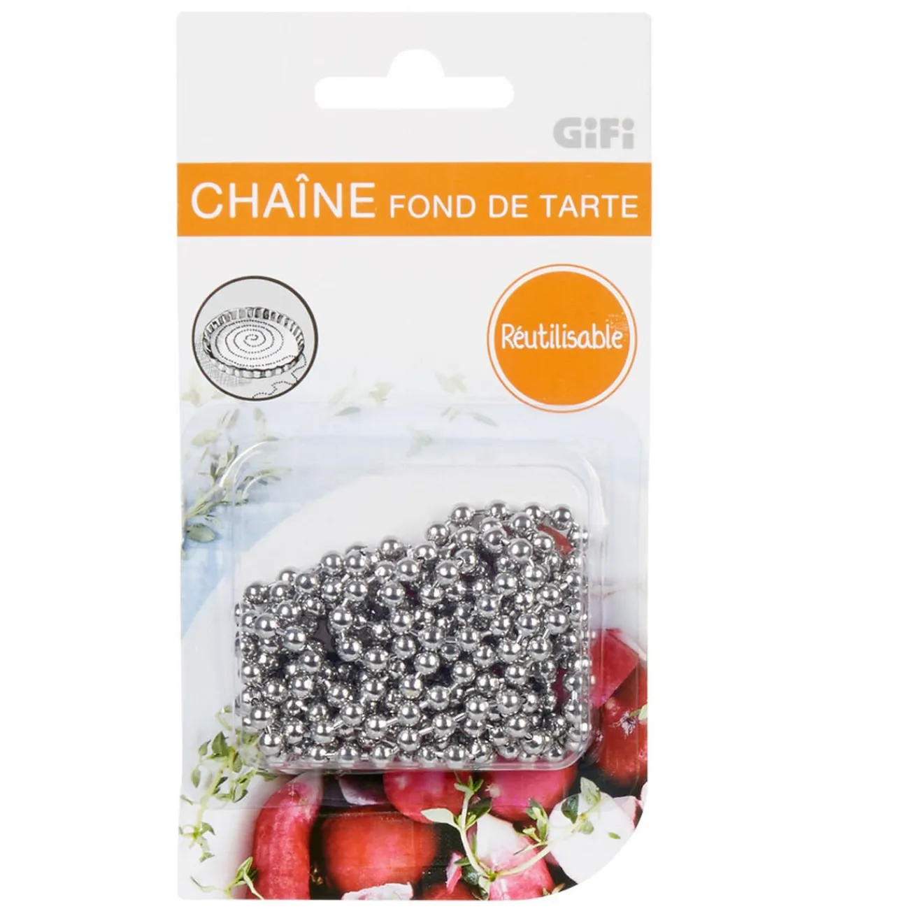Gifi Chaîne fond de tarte inox