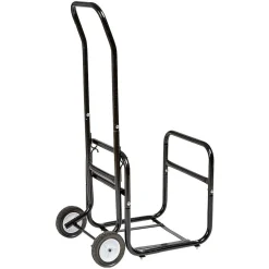 Gifi Aménagement Atelier^Chariot avec panier à bûches en métal noir