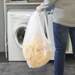 Gifi Entretien Du Linge|Chariot buanderie sur roulettes 3 filets blancs