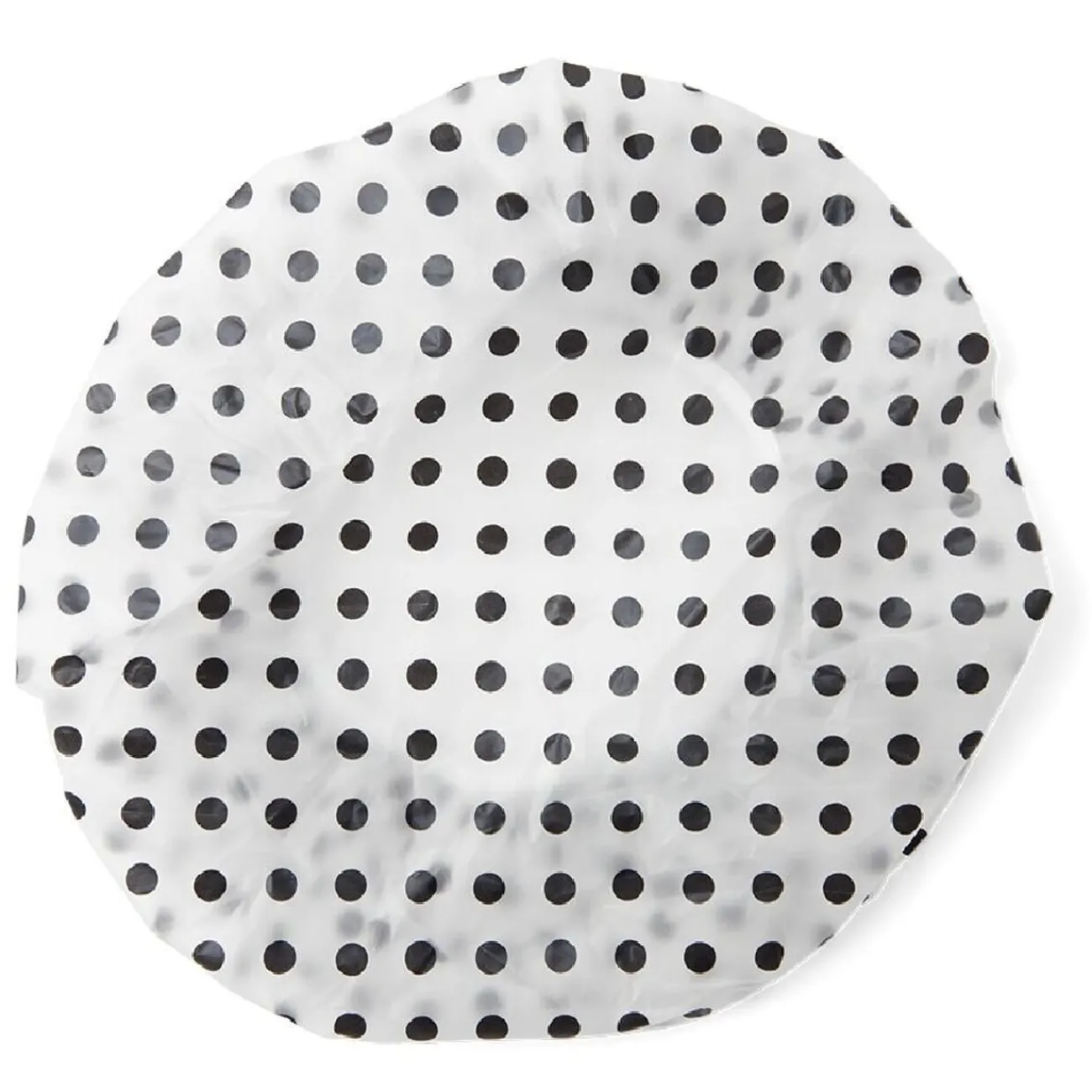 Gifi Aménagement Salle De Bain^Charlotte de douche à pois plastique blanc et noir